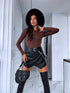 Long Sleeve Bodysuit "BASIC" - CHOCO